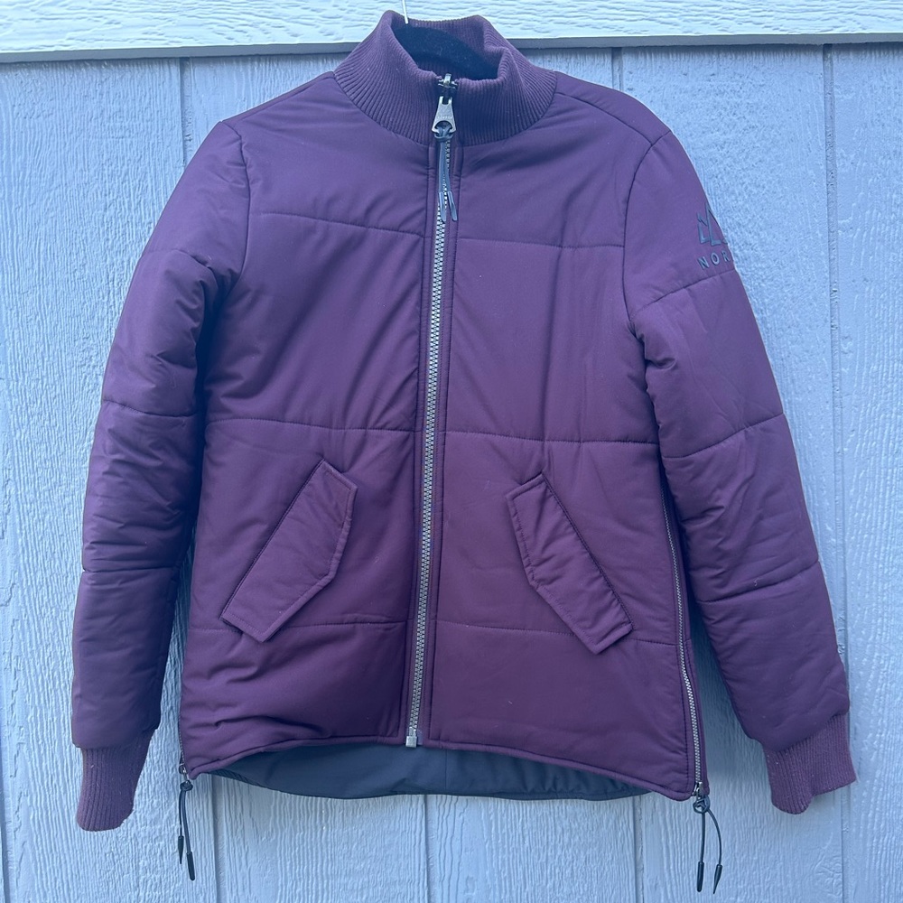 Norden Burgundy Puffy Bomber Jacket